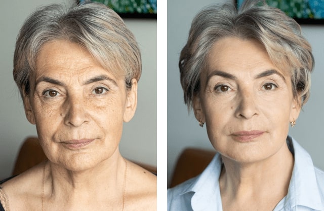 Rosto feminino com brilho natural 3